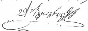 Υπογραφή Βλαχόπουλου. Αρχείο Γίτσας Πανταζή Ναστούλη